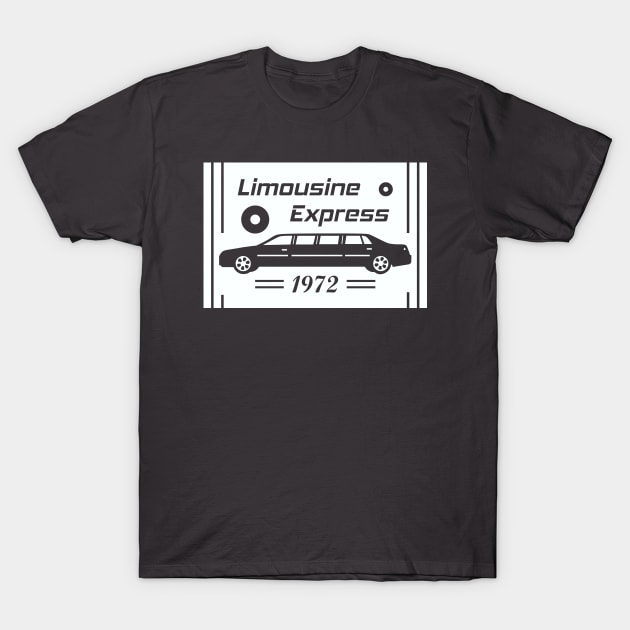 Limousine Express (white) T-Shirt by PEARSTOCK